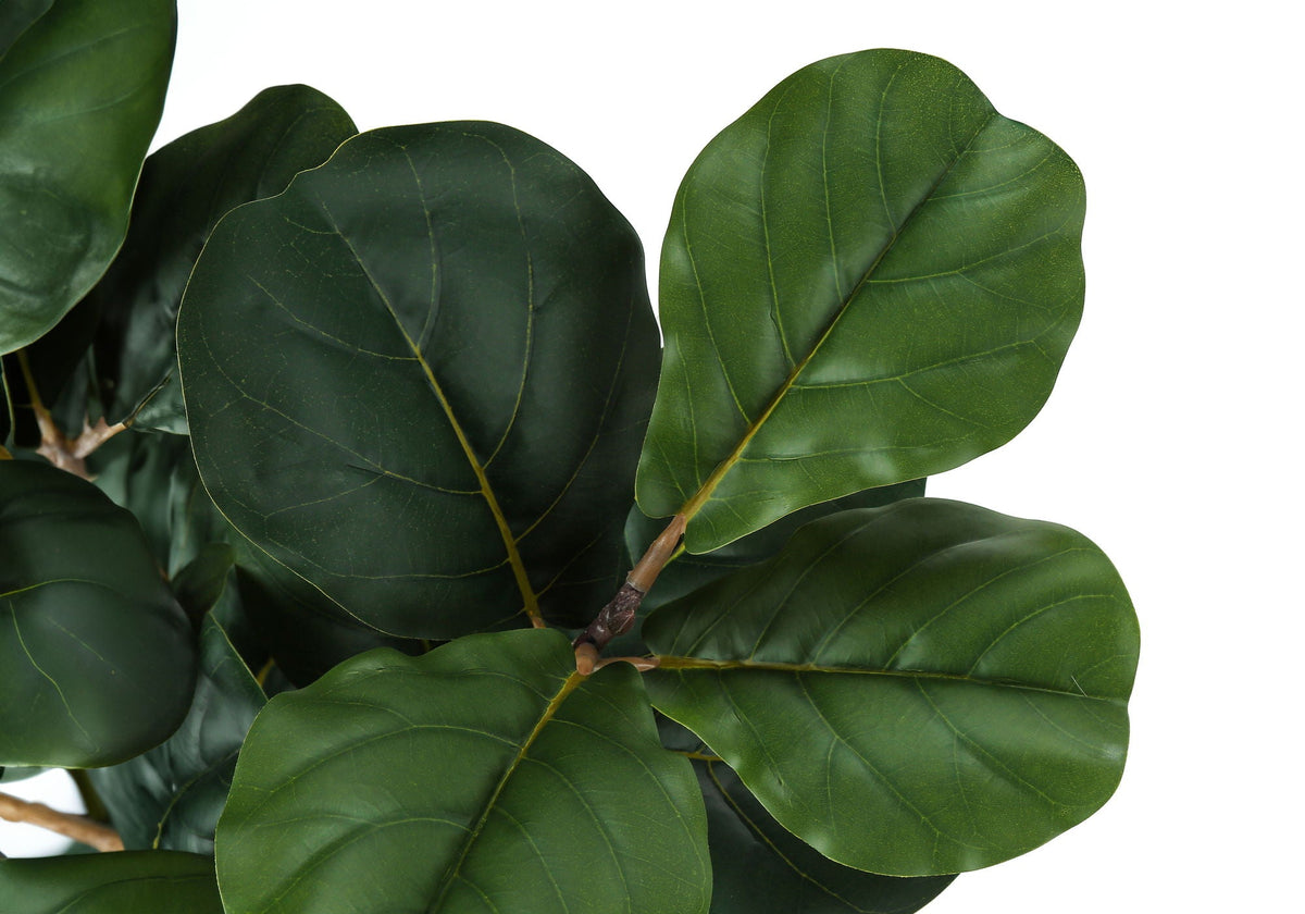 32" Tall, Artificial Plant, Fiddle Tree, Indoor, Faux, Floor, Potted, Real Touch- Green / Black