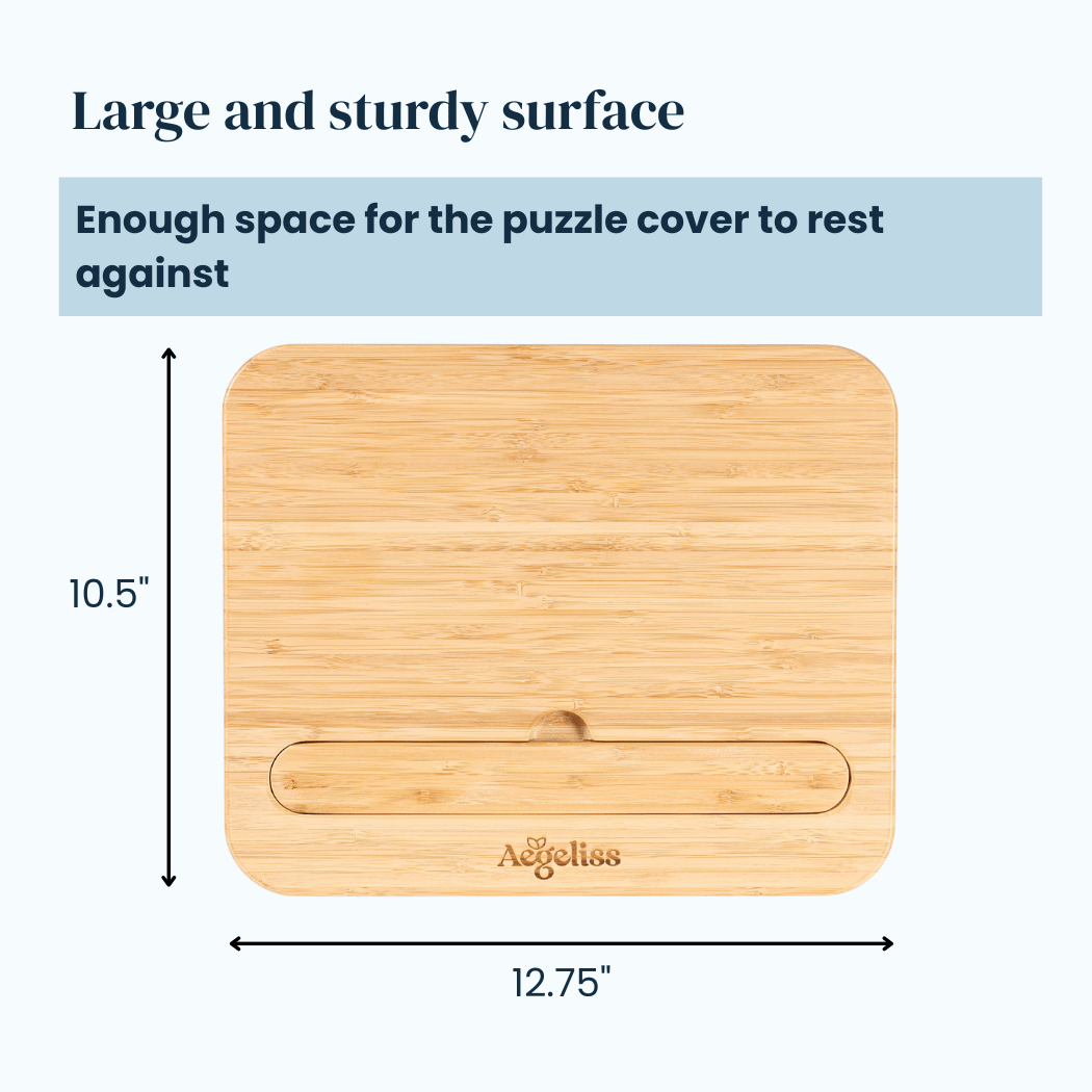 Adjustable Bamboo Book Stand | Ergonomic Reading Stand for Books, Puzzles & Art – Aegeliss