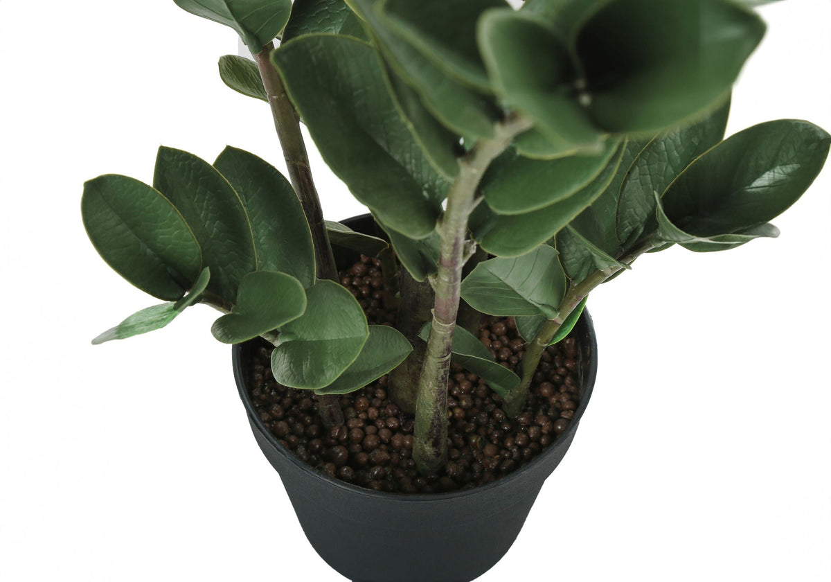 29" Tall, Artificial Plant, Zz Tree, Indoor, Faux, Fake, Floor, Potted, Real Touch- Green / Black
