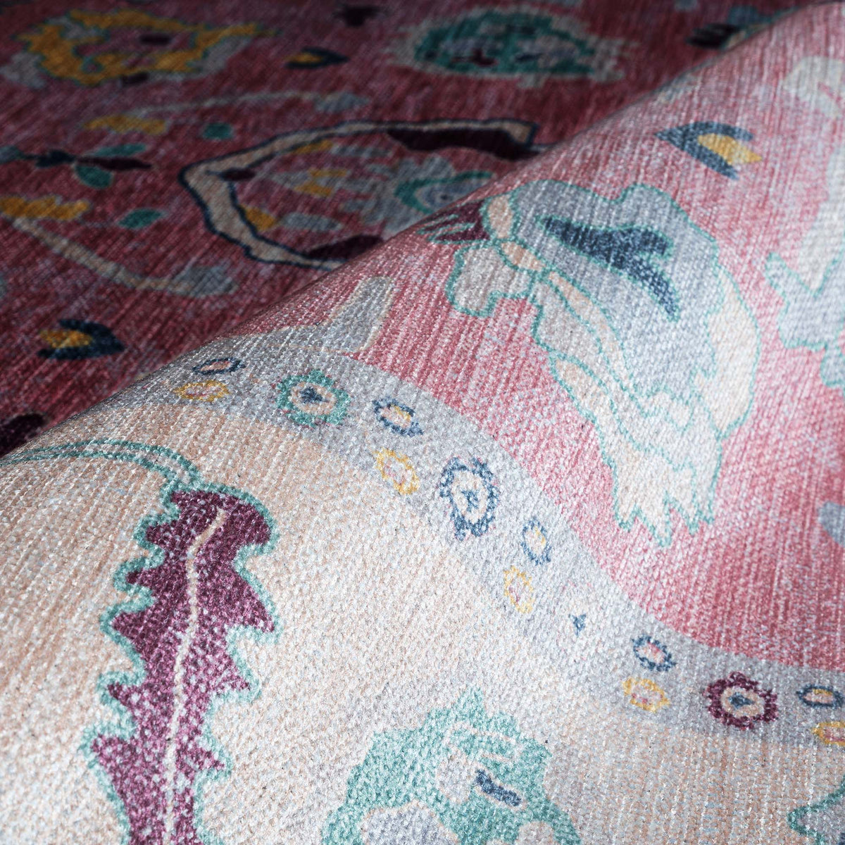Alice Pale Pink Modern Oushak Rug