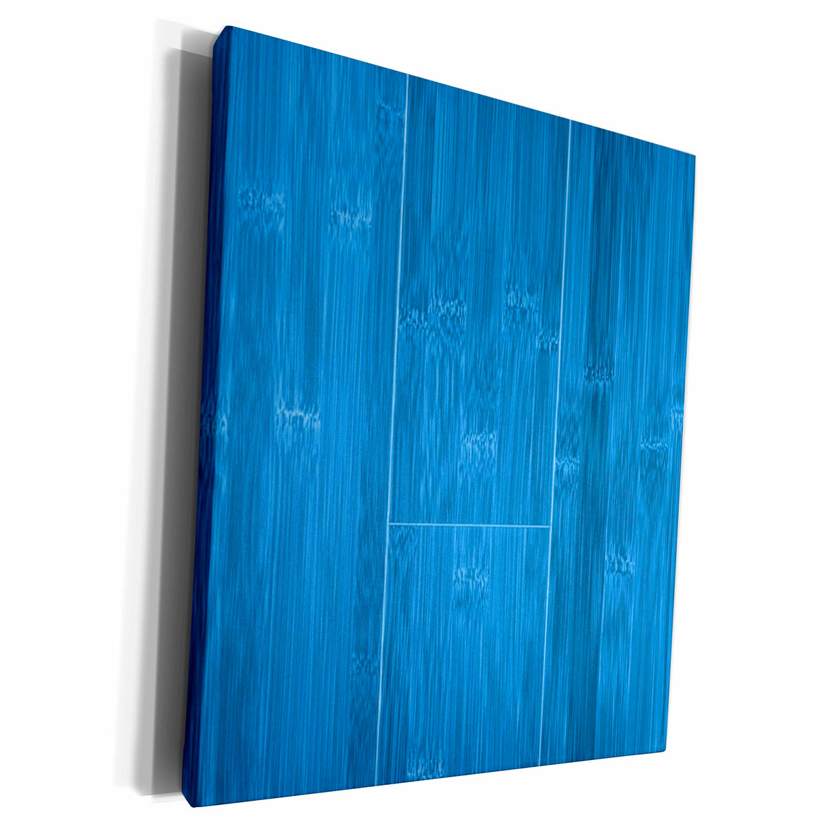 3dRose Abstract Wood Colors - Image of Blue Bamboo Wood - Museum Grade Canvas Wrap