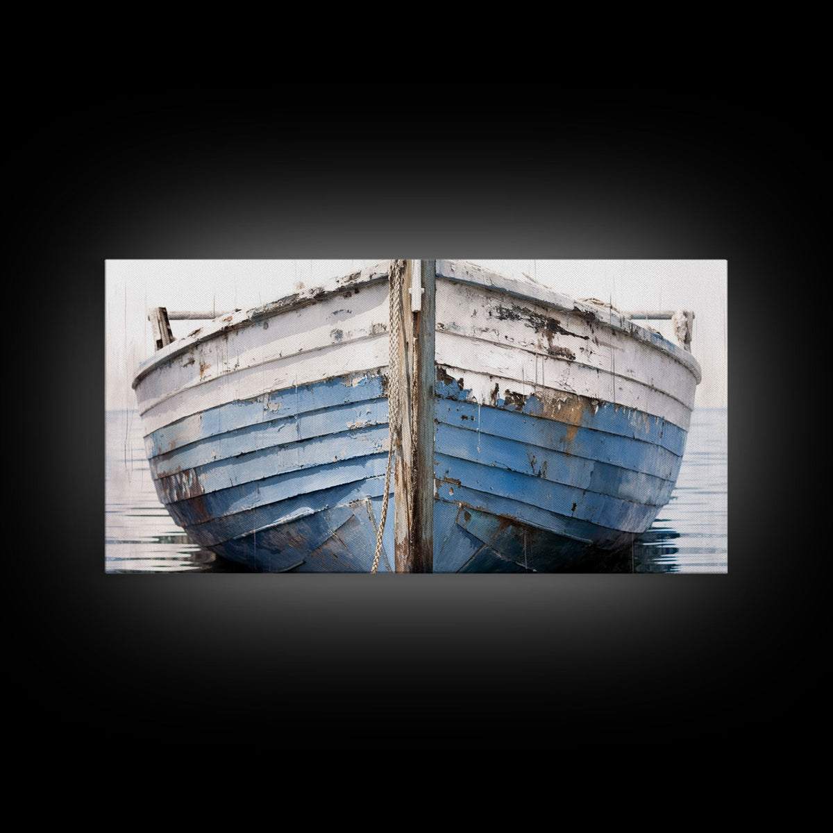 Old Wooden Ship Nautical Decor, Lakehouse Decor, Coastal Decor, Framed Canvas Print