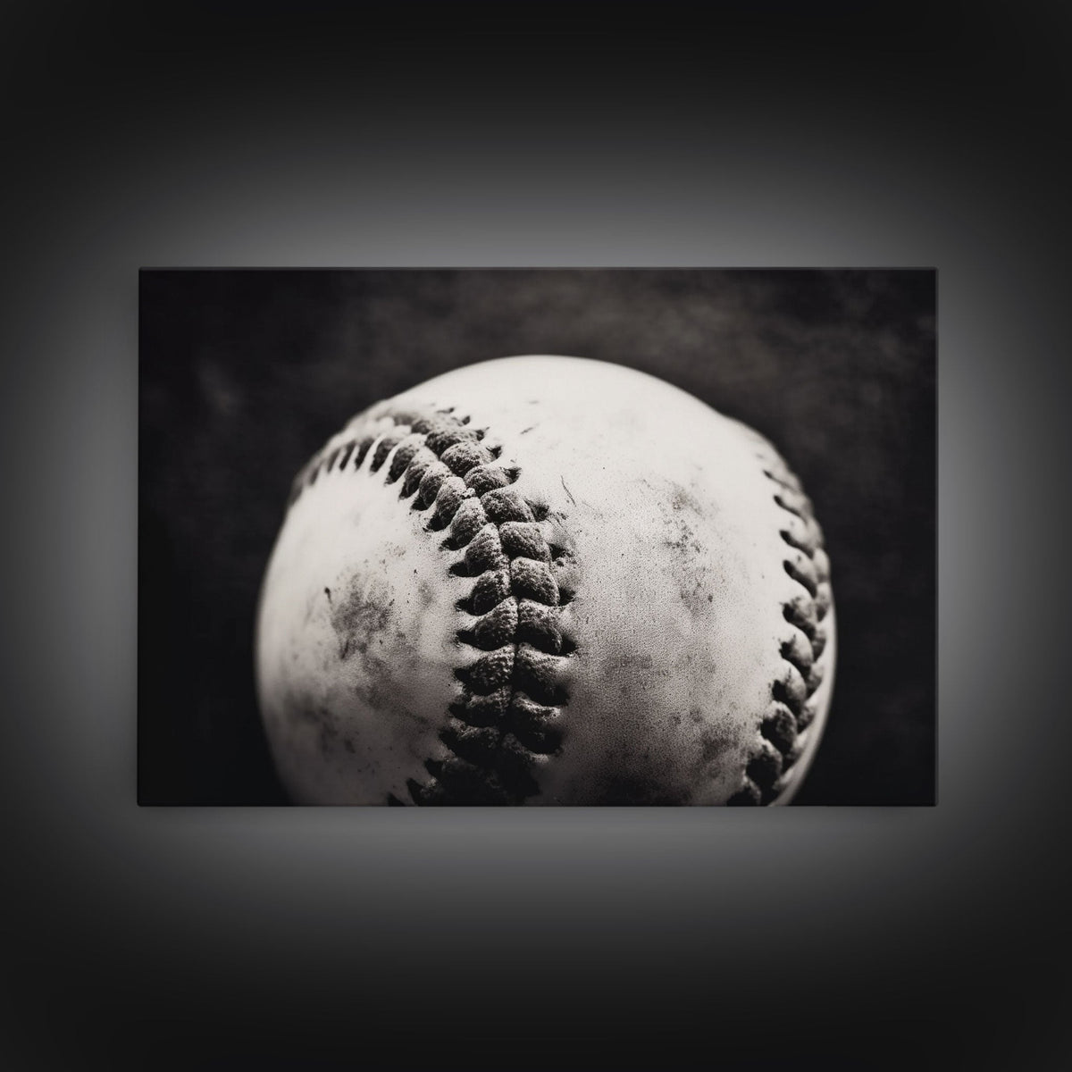 Framed Baseball Print, Black and White Baseball Picture, Sports Wall Decor