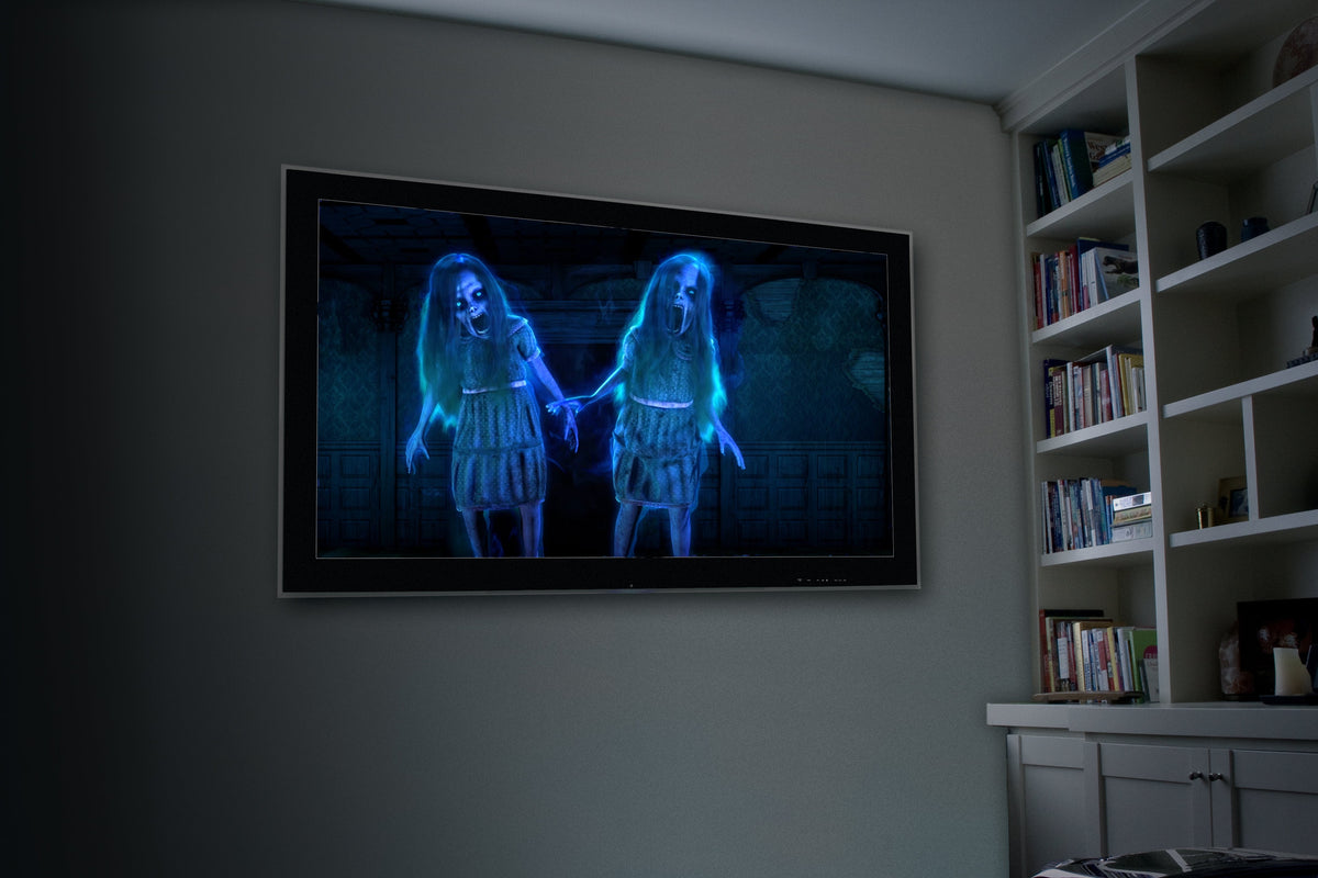 HoliScapes® USB Projector Kit - Ghostly Apparitions 3 + Projector + 5.5 ft x 9 ft Projection Screen