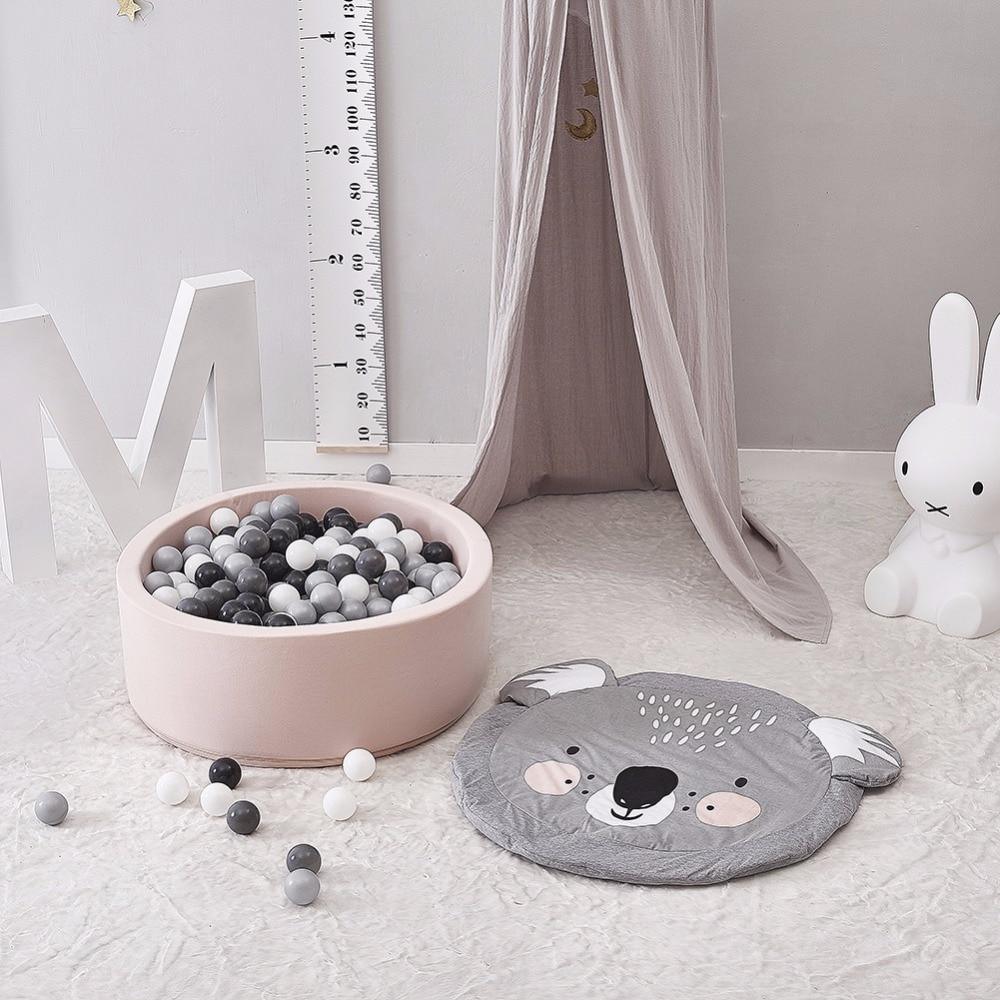 Play Mat Cartoon Animal Baby Mats Newborn Infant Crawling Cotton Round Floor Carpet Rug