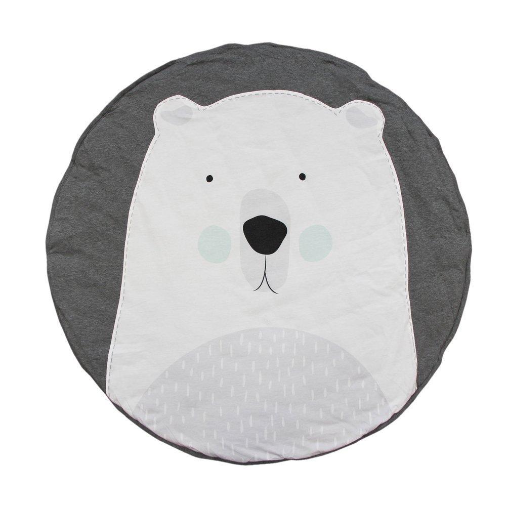 Play Mat Cartoon Animal Baby Mats Newborn Infant Crawling Cotton Round Floor Carpet Rug