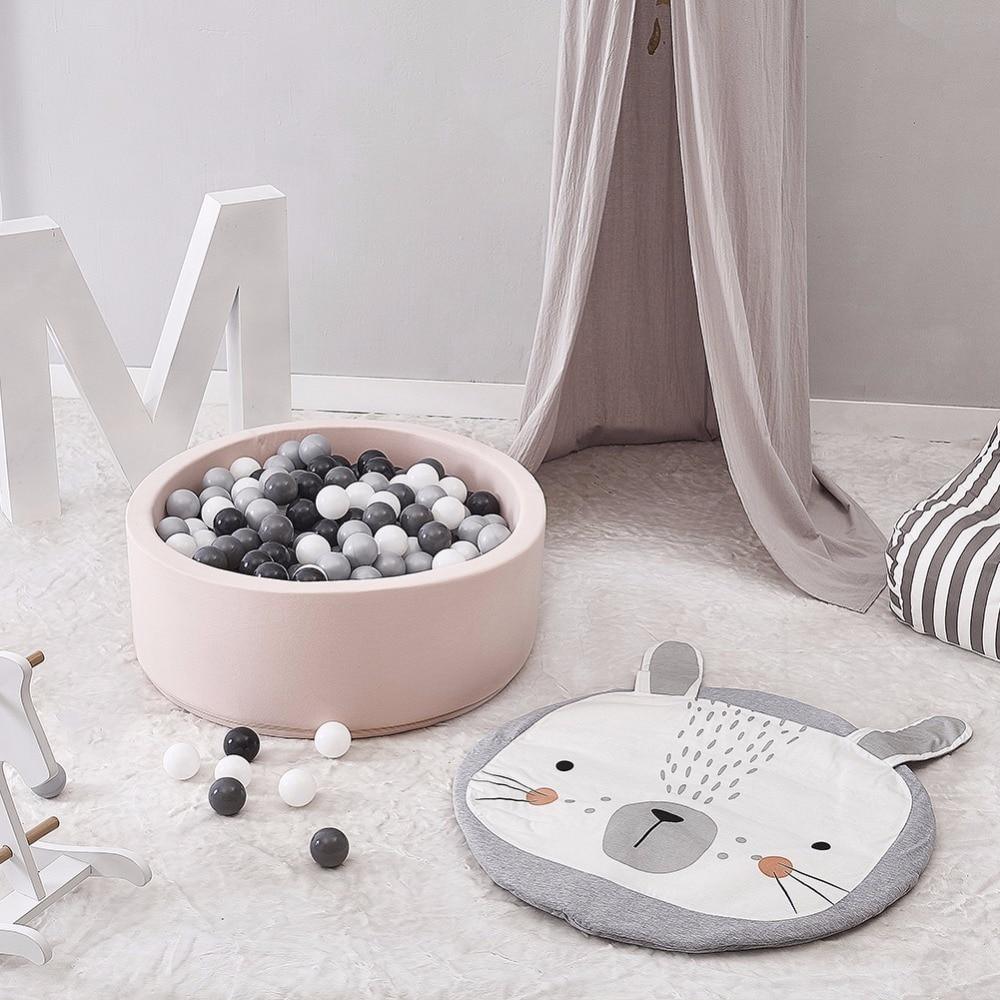 Play Mat Cartoon Animal Baby Mats Newborn Infant Crawling Cotton Round Floor Carpet Rug
