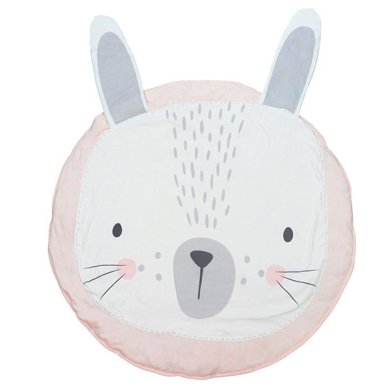 Play Mat Cartoon Animal Baby Mats Newborn Infant Crawling Cotton Round Floor Carpet Rug