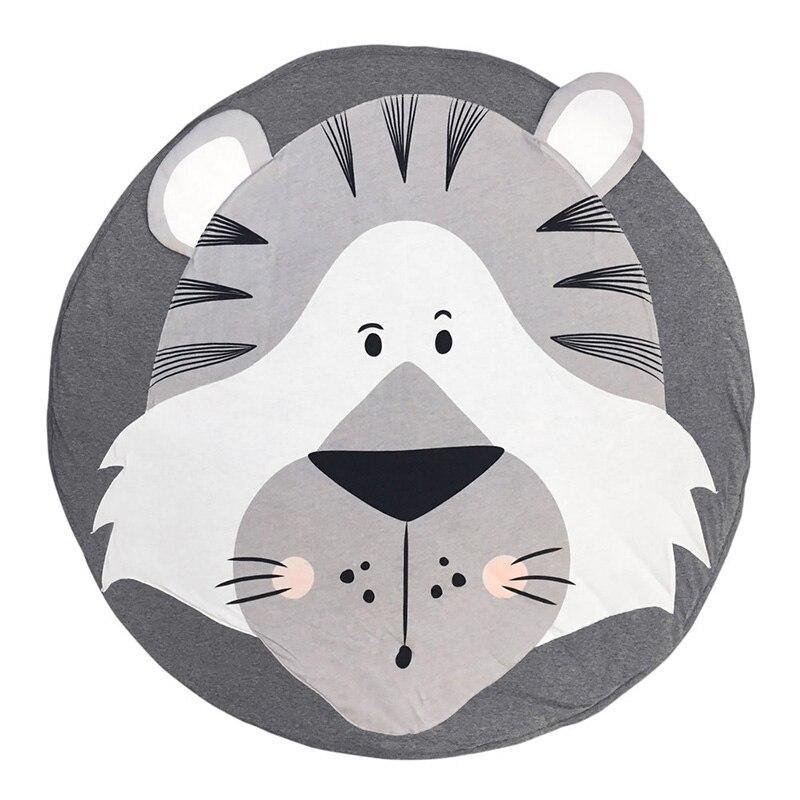 Play Mat Cartoon Animal Baby Mats Newborn Infant Crawling Cotton Round Floor Carpet Rug