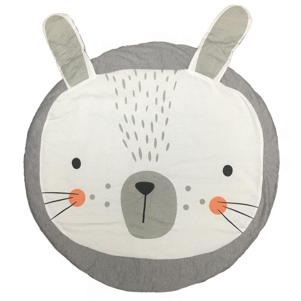 Play Mat Cartoon Animal Baby Mats Newborn Infant Crawling Cotton Round Floor Carpet Rug