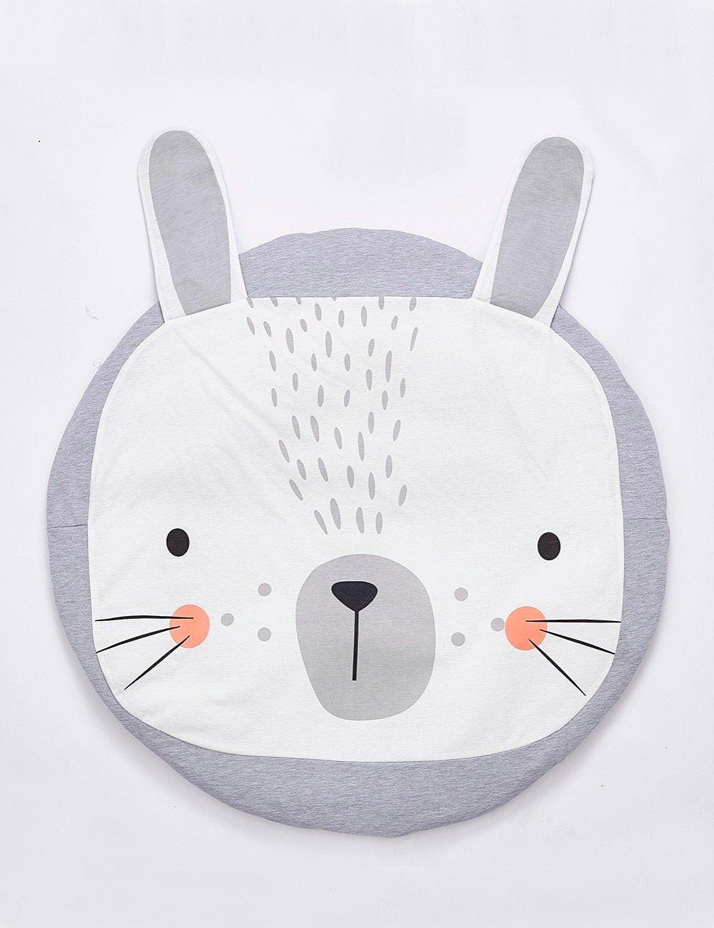 Play Mat Cartoon Animal Baby Mats Newborn Infant Crawling Cotton Round Floor Carpet Rug