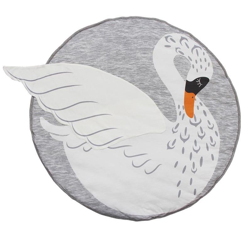 Play Mat Cartoon Animal Baby Mats Newborn Infant Crawling Cotton Round Floor Carpet Rug