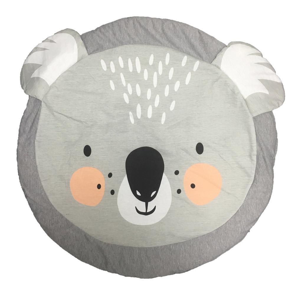Play Mat Cartoon Animal Baby Mats Newborn Infant Crawling Cotton Round Floor Carpet Rug