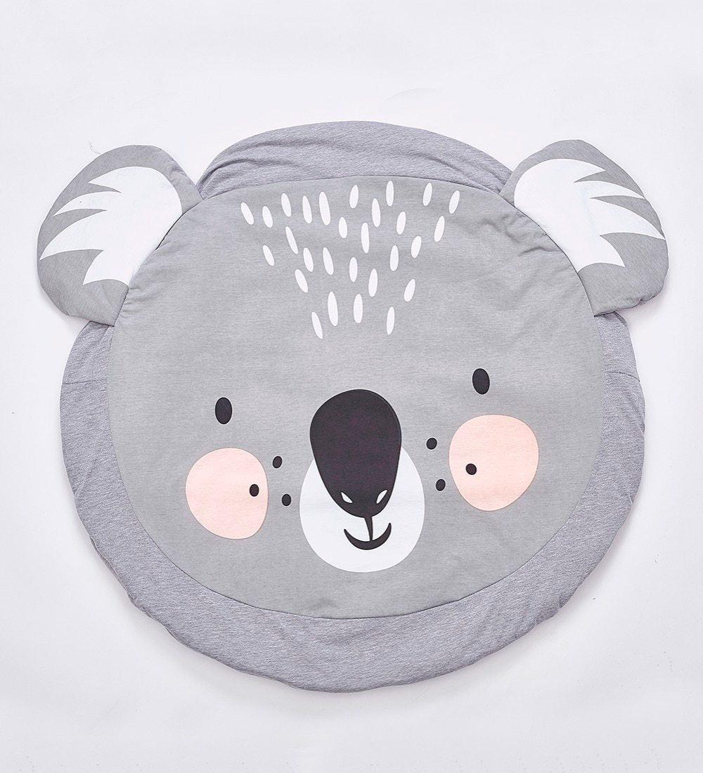 Play Mat Cartoon Animal Baby Mats Newborn Infant Crawling Cotton Round Floor Carpet Rug
