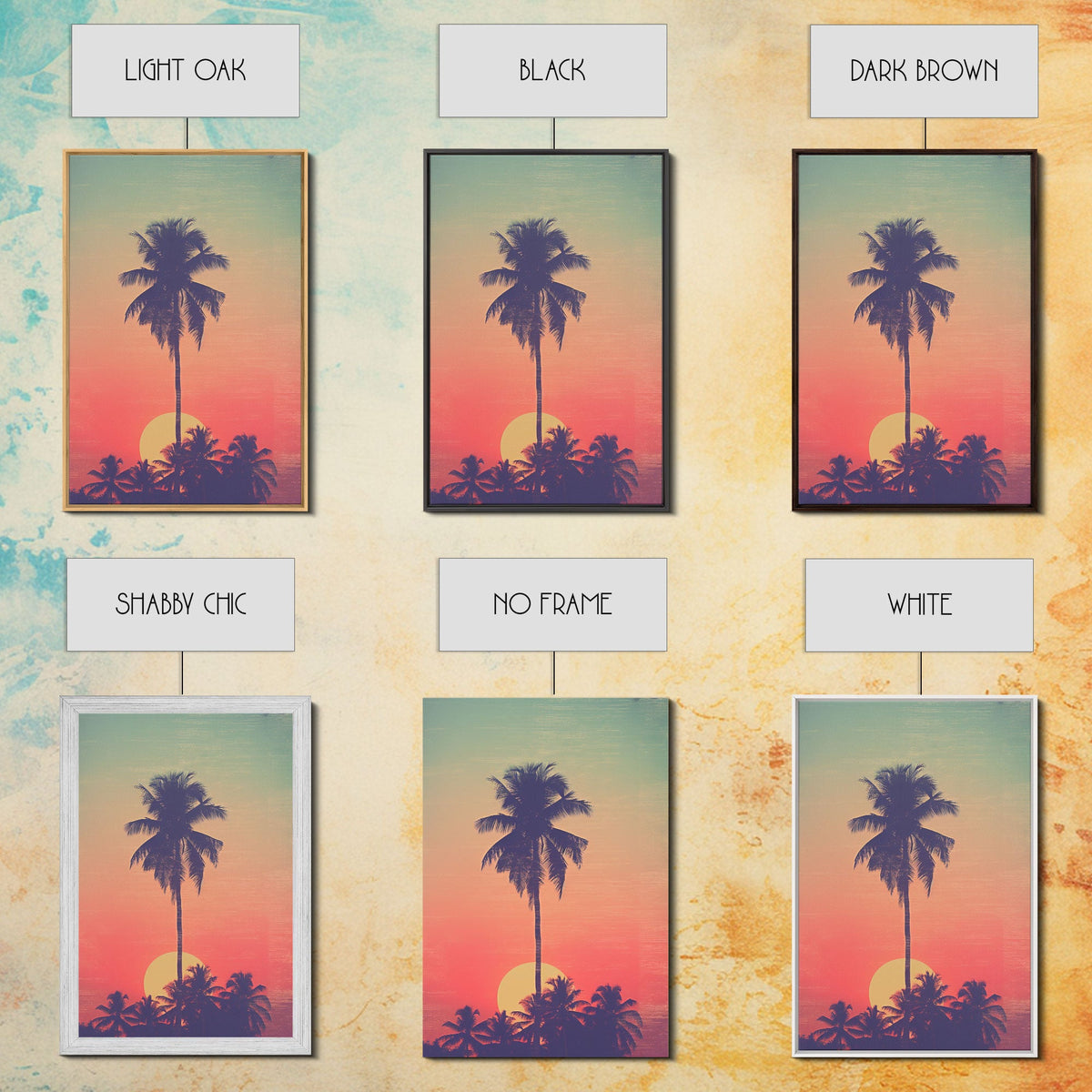 Palm Tree Wall Art, Tropical Wall Art, Minimalist Wall Art, Canvas Print, Wall Hanging