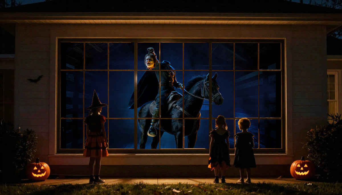 AtmosFX Halloween Digital Decor USB - Legends of Halloween + 48" x 72" Projection Screen