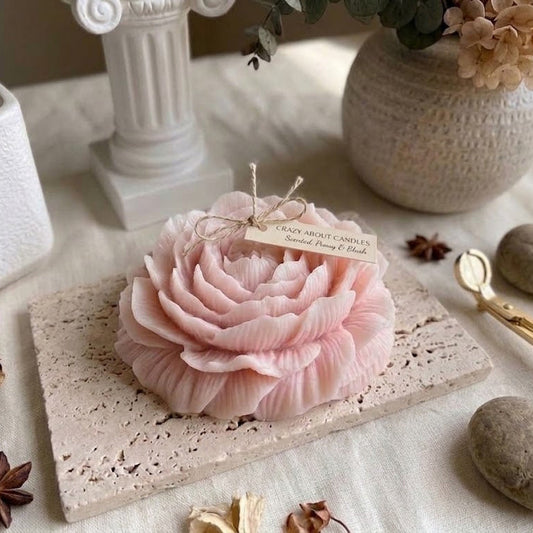 Large Peony Soy Wax Candle