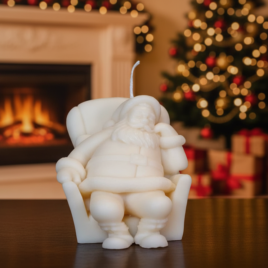 Napping Santa Candle | Soy Wax Candle | Christmas Candle