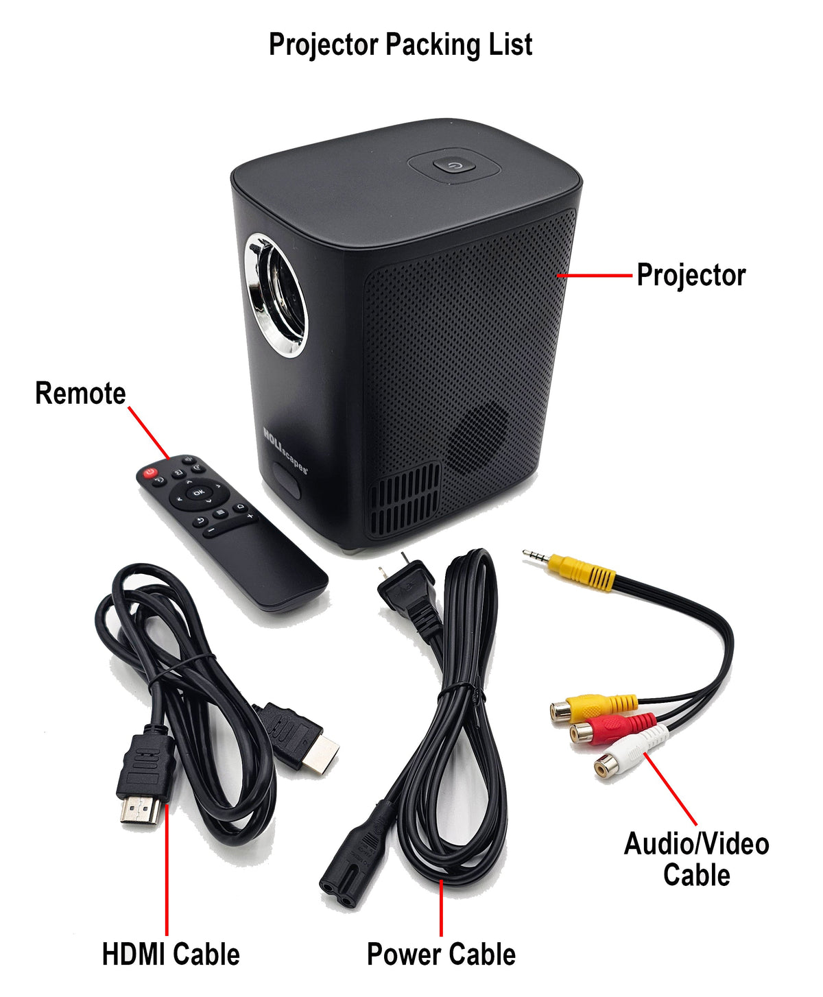 HoliScapes® USB Projector Kit - Bone Chillers 2 + Projector + 48" x 72" Projection Screen