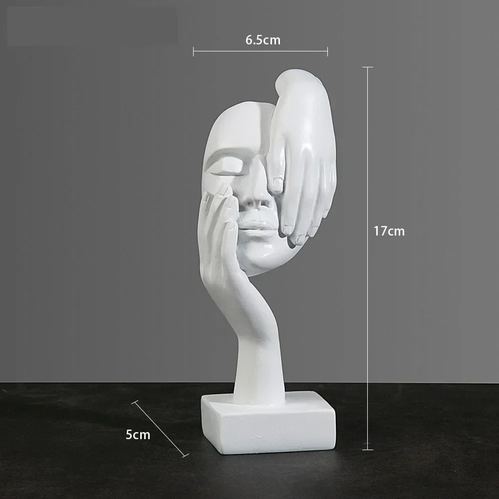 Resin Abstract Mask Statues European Miniature Figurines