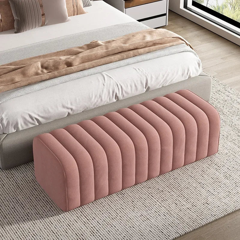 Bed end stool, bed bed, sofa, bedroom, simple long strip shoe changing stool, dressing room
