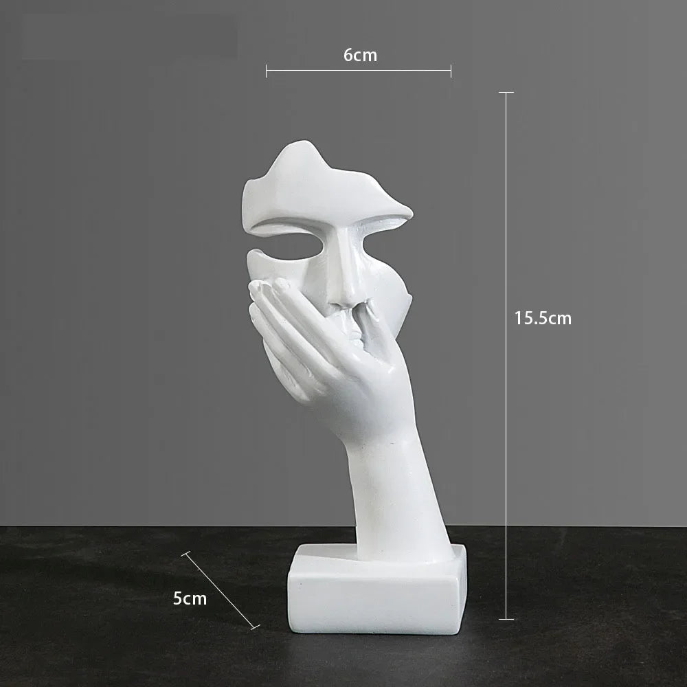 Resin Abstract Mask Statues European Miniature Figurines