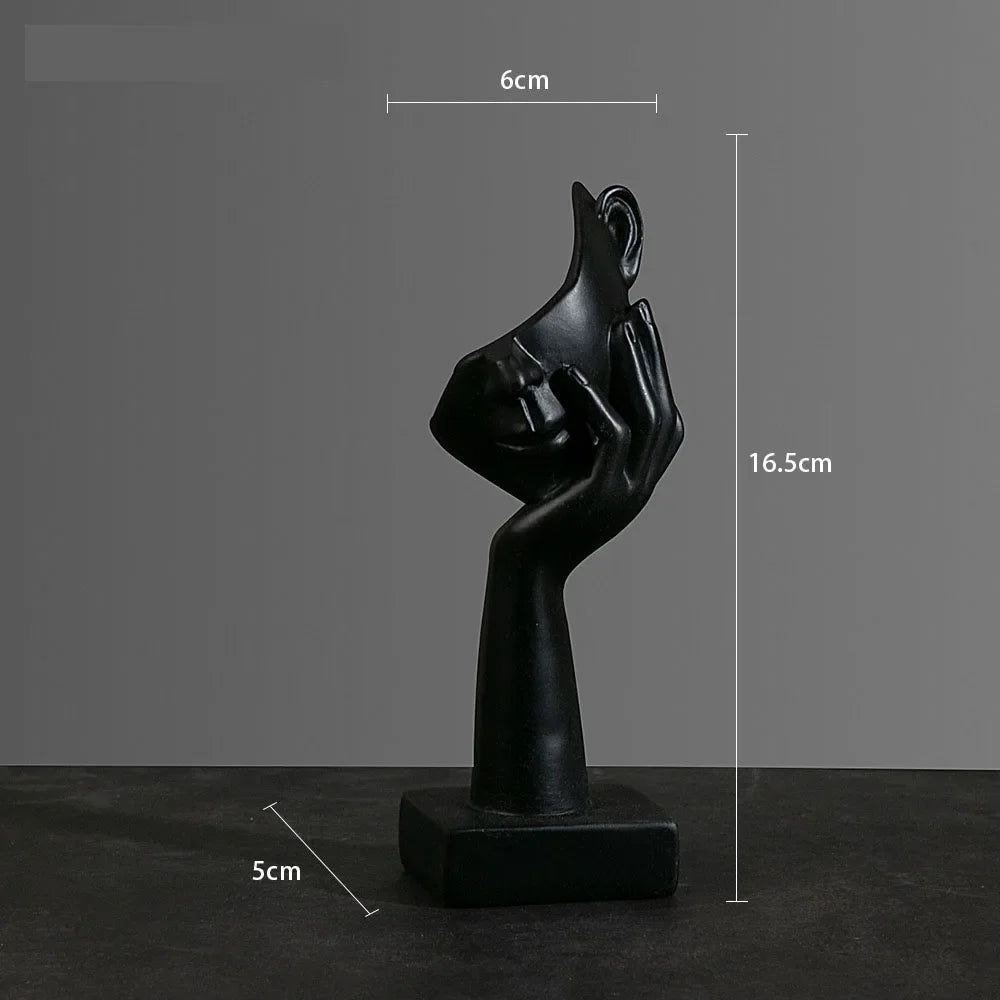 Resin Abstract Mask Statues European Miniature Figurines