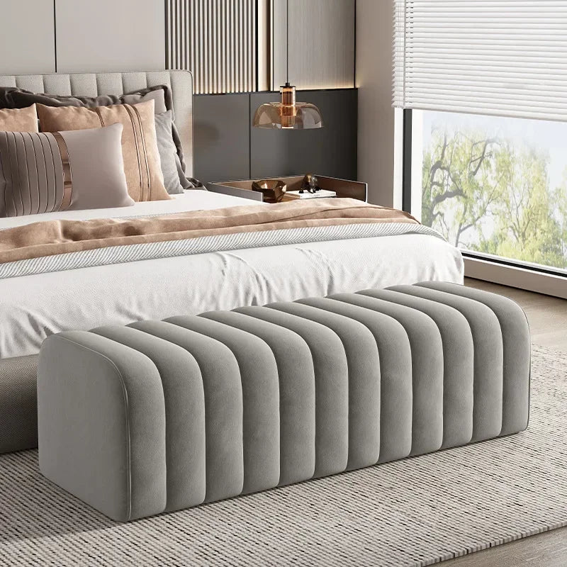 Bed end stool, bed bed, sofa, bedroom, simple long strip shoe changing stool, dressing room