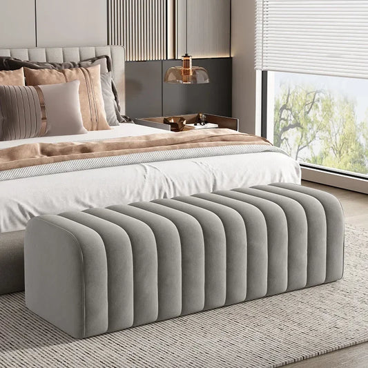 Bed end stool, bed bed, sofa, bedroom, simple long strip shoe changing stool, dressing room