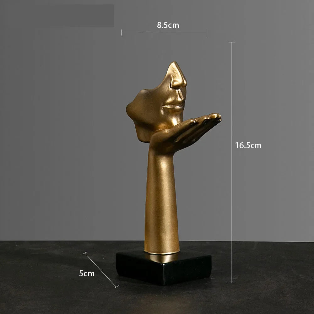 Resin Abstract Mask Statues European Miniature Figurines