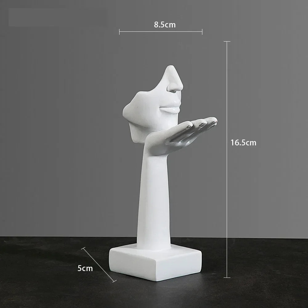 Resin Abstract Mask Statues European Miniature Figurines