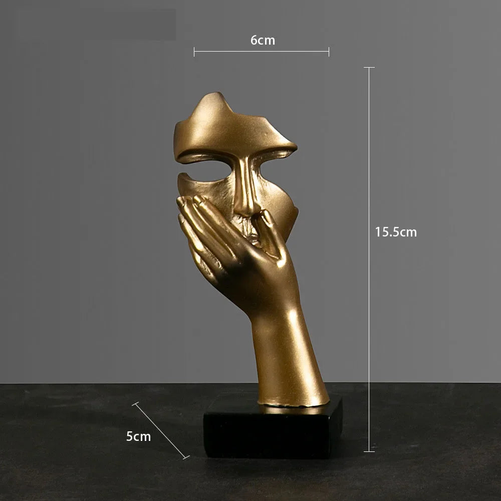 Resin Abstract Mask Statues European Miniature Figurines