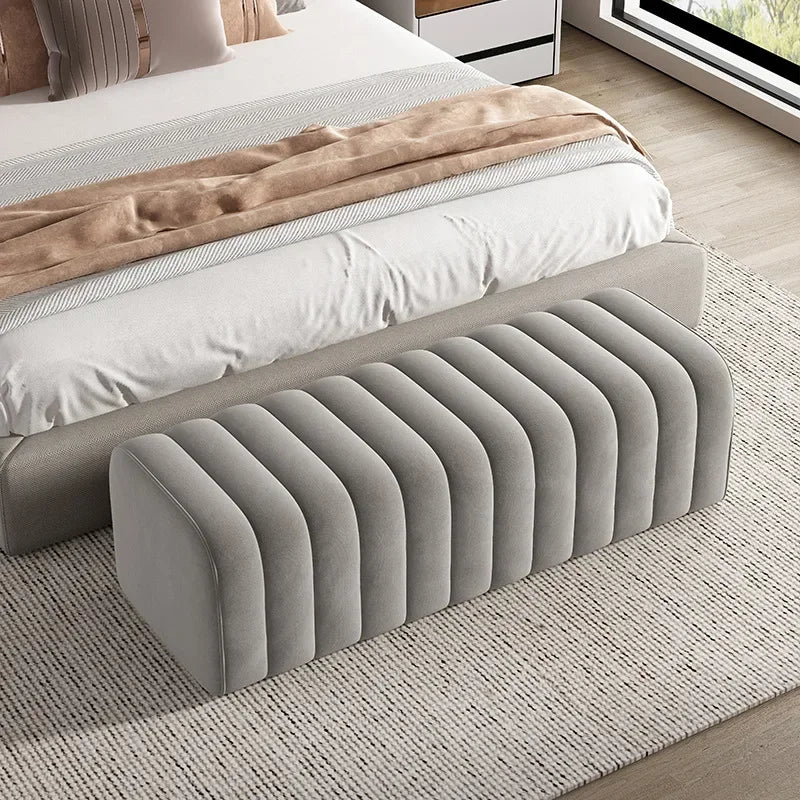 Bed end stool, bed bed, sofa, bedroom, simple long strip shoe changing stool, dressing room