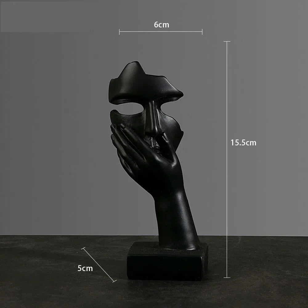 Resin Abstract Mask Statues European Miniature Figurines