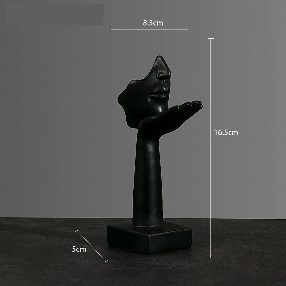 Resin Abstract Mask Statues European Miniature Figurines