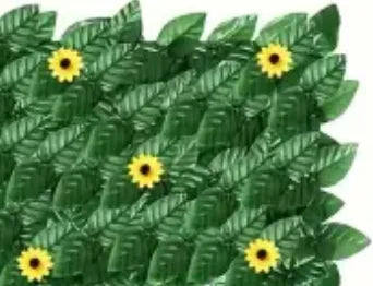Green Artificial Ivy Privacy Fence Screen Outdoor With Sunflowers Fake Ivy Wall Panel