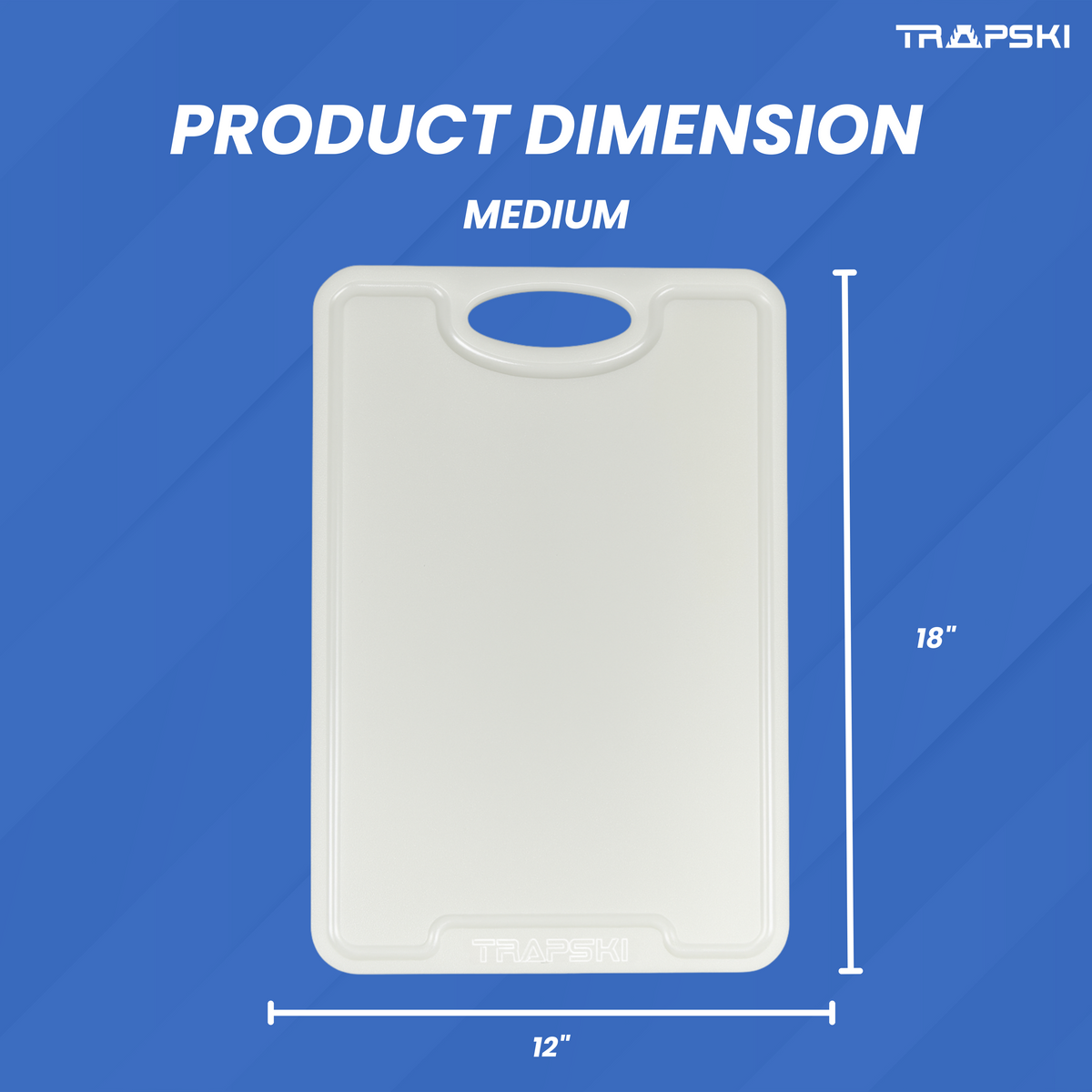 TRAPSKI Premium 1/2 Inch Thick HDPE Cutting Boards | Food-Grade Kitchen Prep Surface