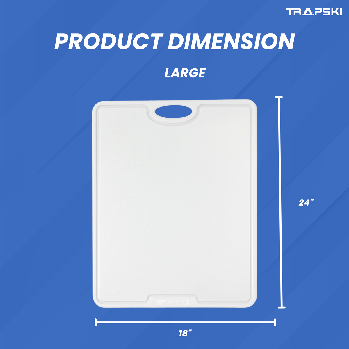 TRAPSKI Premium 1/2 Inch Thick HDPE Cutting Boards | Food-Grade Kitchen Prep Surface