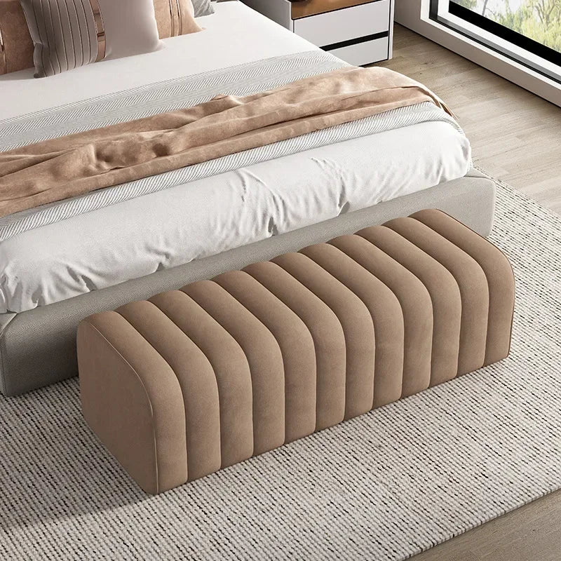 Bed end stool, bed bed, sofa, bedroom, simple long strip shoe changing stool, dressing room