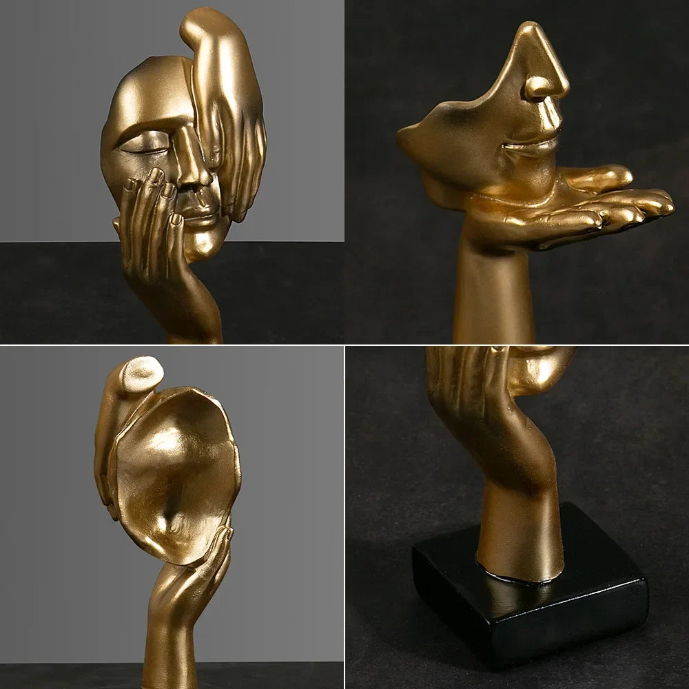 Resin Abstract Mask Statues European Miniature Figurines