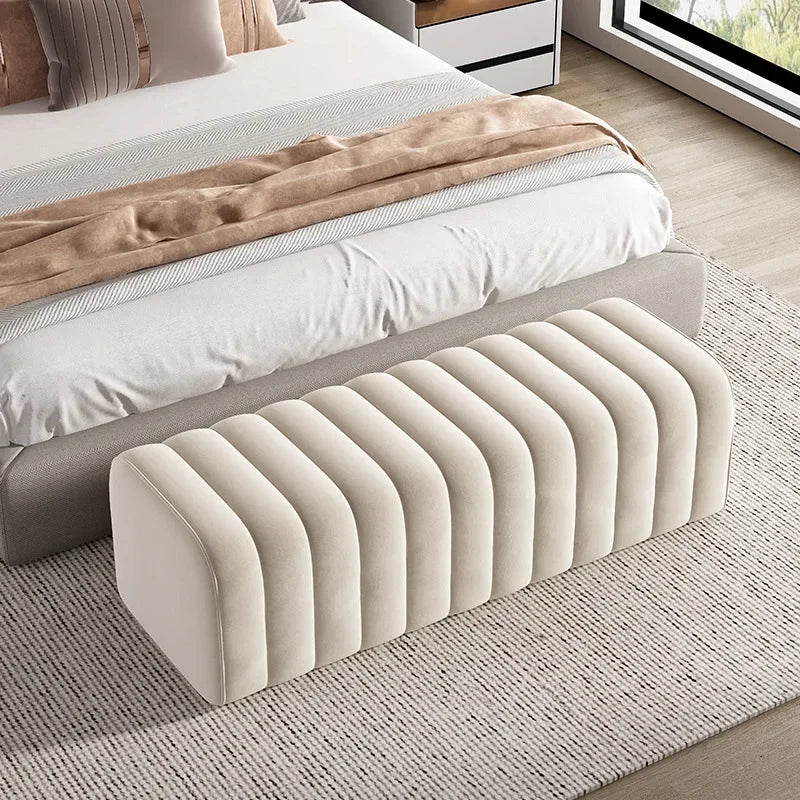 Bed end stool, bed bed, sofa, bedroom, simple long strip shoe changing stool, dressing room
