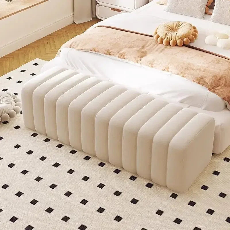 Bed end stool, bed bed, sofa, bedroom, simple long strip shoe changing stool, dressing room