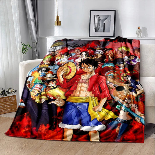 Anime One Piece 3D Cartoon Blanket - Soft, Warm Throw
