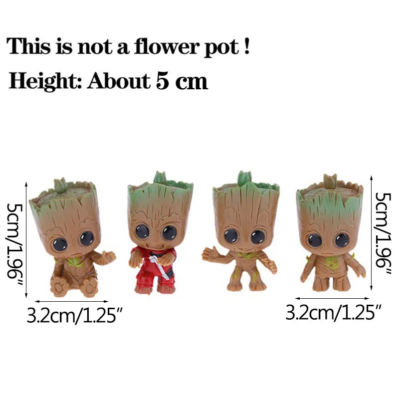 Home Decoration Crafts Miniature Model Office Desktop Display Cartoon Groot Figurines