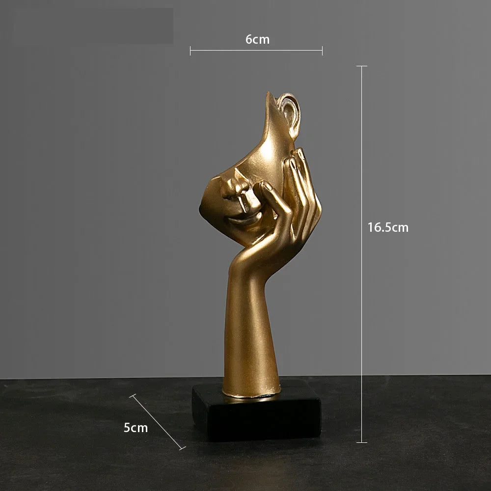 Resin Abstract Mask Statues European Miniature Figurines