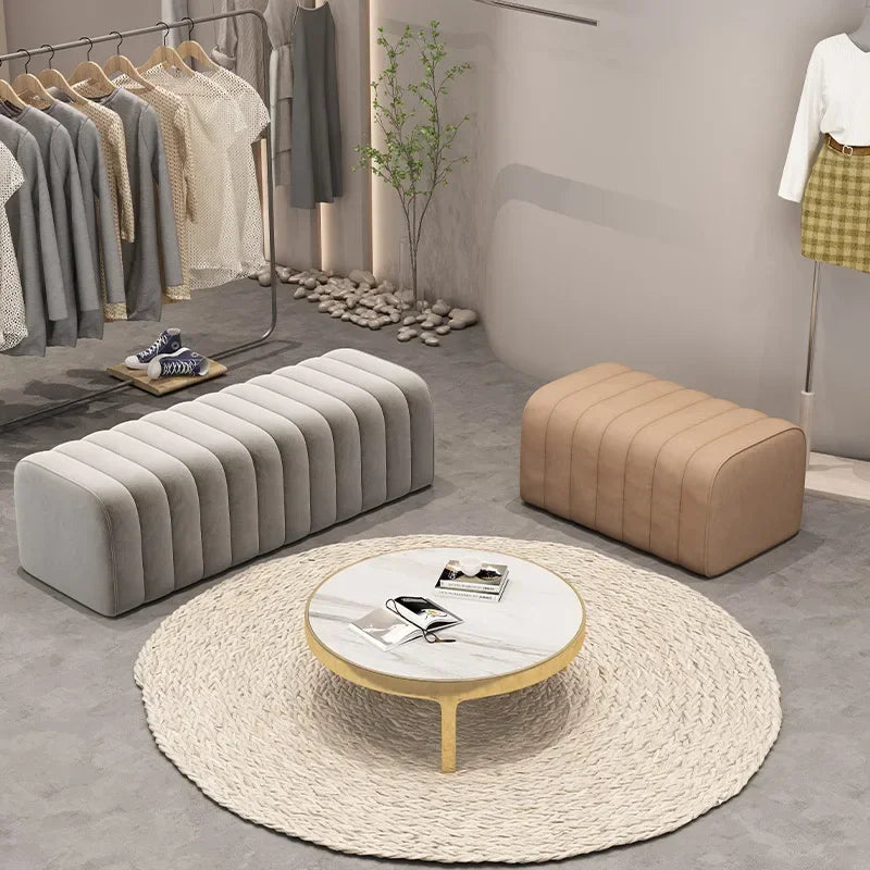 Bed end stool, bed bed, sofa, bedroom, simple long strip shoe changing stool, dressing room