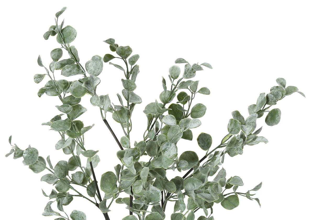 35" Tall, Artificial Plant, Eucalyptus Tree, Indoor, Faux, Floor, Potted- Green / Black