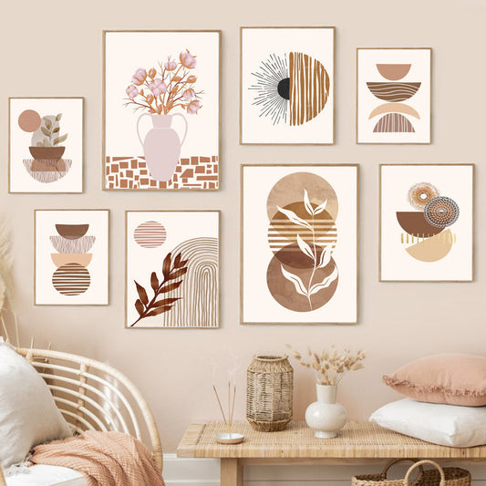 Abstract Geometric Boho Painting