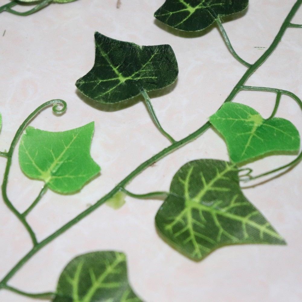 Artificial Ivy Leaf Garland Fake Leaves Hanging Vines Wedding Wall 100pcs Leaf 1 piece 2.4M