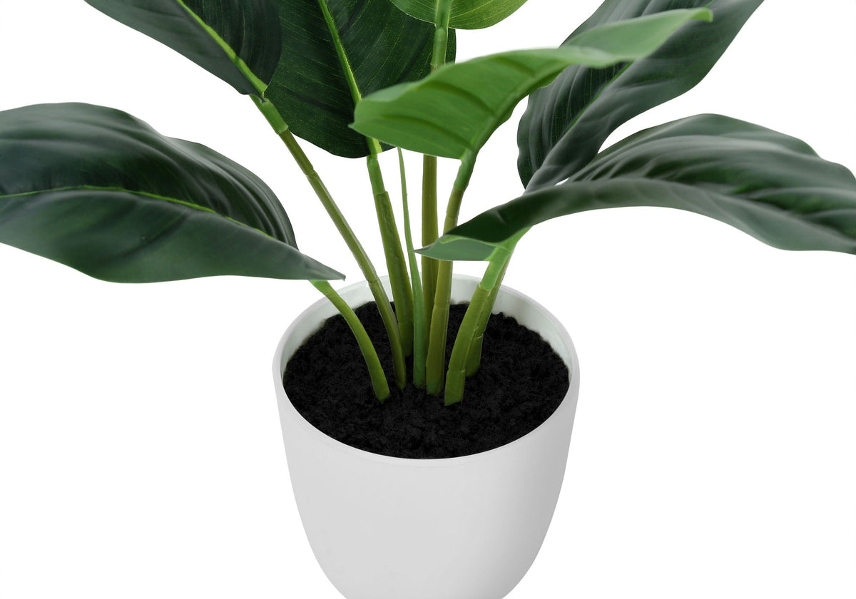 17" Tall, Artificial Plant, Aureum, Indoor, Faux, Fake, Table, Greenery, Potted, Real Touch- Green / White